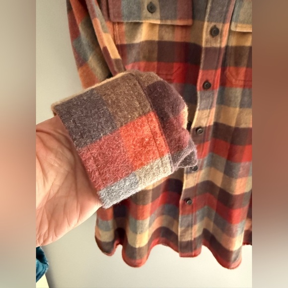 L.L Bean Mens Chamois Shirt Plaid Traditional Fit 100% Cotton Long Sleeve Button - Picture 4 of 8